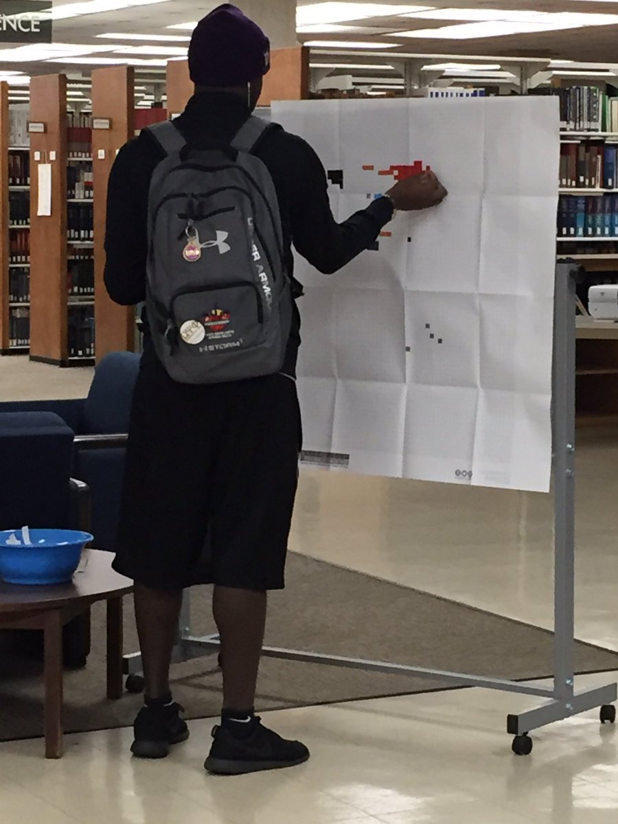 GSWLibrary's tweet photo. Banish stress by helping the Library create art. #Finals2018 @GaSouthwestern https://t.co/a3V0EHKcJd
