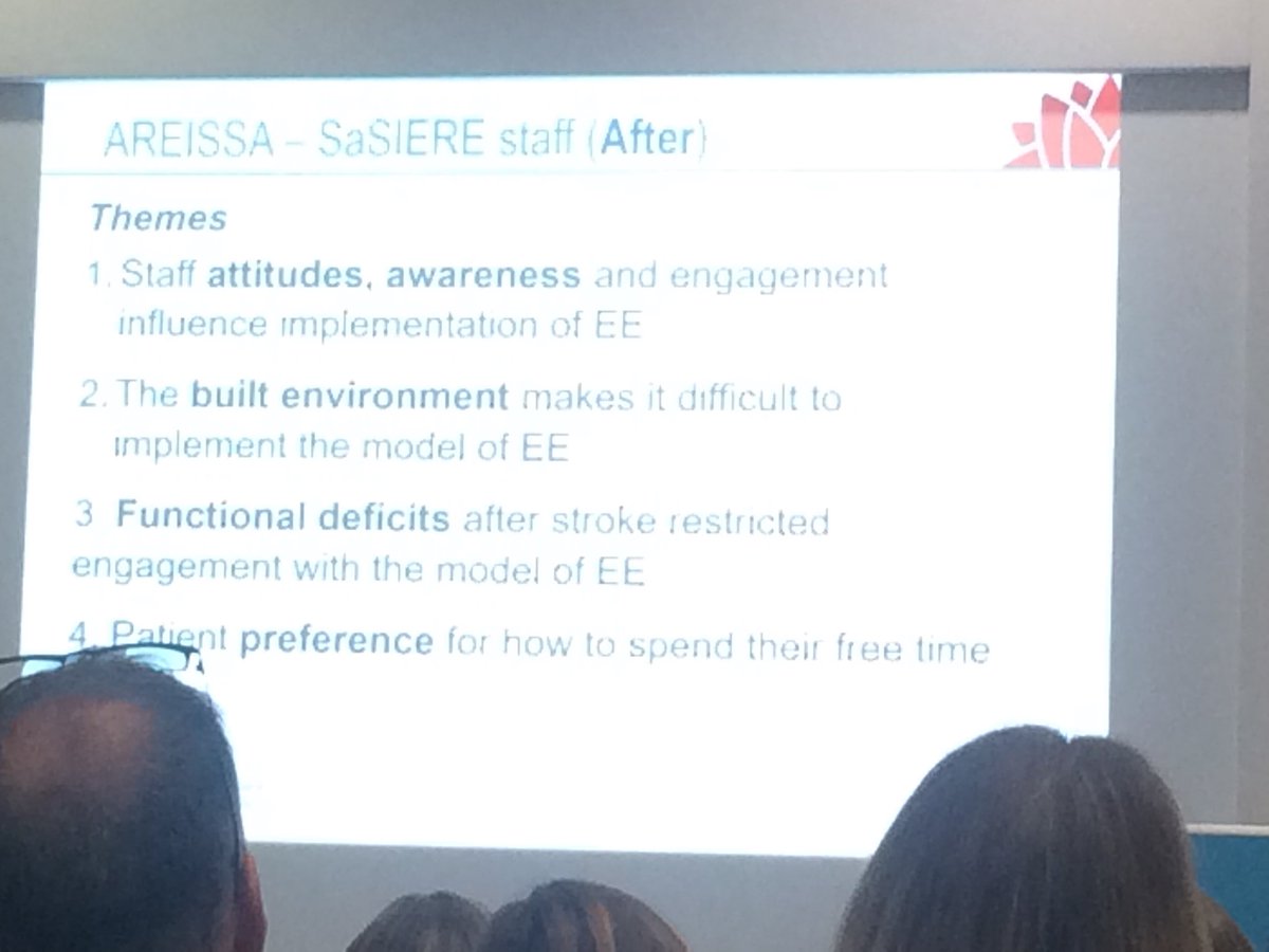 StellaHoneyPT's tweet photo. Interesting first session @UKStrokeForum thanks to @slootal, looking at the effect of an enriched environment on patients’ activity level... considering how we could implement @StrokeGRH @gloshospitals #UKSF18 #teamstroke #reducinginactivity https://t.co/yRVJ3c96Vy