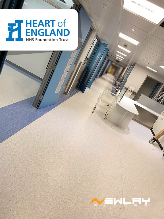 NewlayFloors's tweet photo. Well done to the Newlay Flooring Team on a great job in Ward 5 at Birmingham Heartlands Hospital. 600m2 #Tarkett IQ Granit vinyl flooring.  #NewlayFloors #FlooringContractor #SafetyFlooring https://t.co/InNC6XIsG7