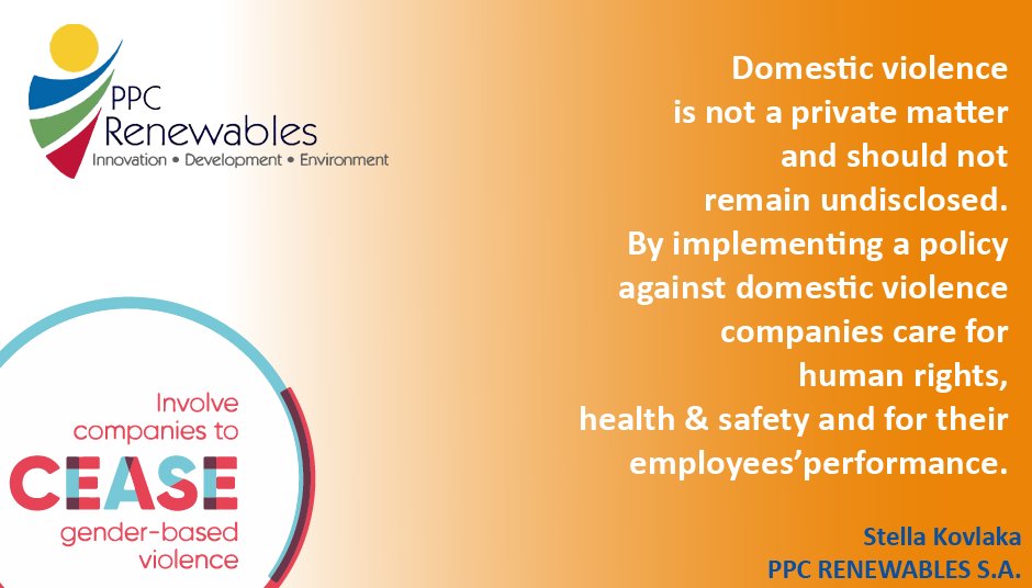 CSR Hellas (@csrhellas) on Twitter photo PPC RENEWABLES S.A. signed the CEASE Charter!
#HearMeToo, #16days #orangetheworld
#ceaseproject #GBV #fightagainstGBV #empowerwomen #SpotlightEndViolence
<a href="/PLS_News/">POUR LA SOLIDARITÉ-PLS</a> <a href="/FondationFACE/">Fondation FACE</a> <a href="/csrhellas/">CSR Hellas</a> <a href="/Diesiseu/">Diesis Network</a> <a href="/EUJustice/">Eujustice</a> PPC RENEWABLES S.A. signed the CEASE Charter!
#HearMeToo, #16days #orangetheworld
#ceaseproject #GBV #fightagainstGBV #empowerwomen #SpotlightEndViolence
<a href="/PLS_News/">POUR LA SOLIDARITÉ-PLS</a> <a href="/FondationFACE/">Fondation FACE</a> <a href="/csrhellas/">CSR Hellas</a> <a href="/Diesiseu/">Diesis Network</a> <a href="/EUJustice/">Eujustice</a>