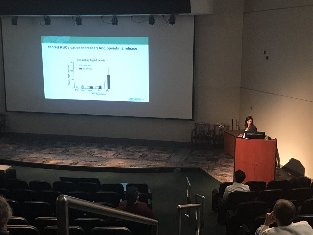 Dr. Jill Richter presenting her work on endotheliopathy in trauma patients at @UABSurgery Grand Rounds. Impressive! Fantastic to have her as part of our Division of Acute Care Surgery.