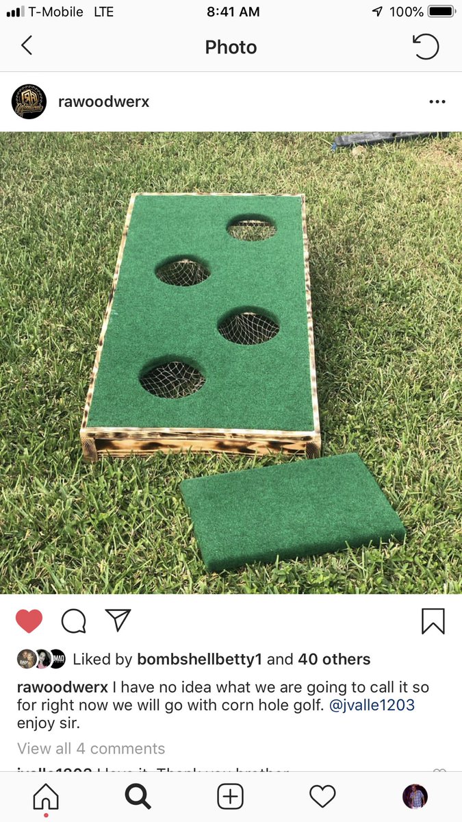 JValle23's tweet photo. Can’t wait to get this out to the tailgates next season. Follow my boy on Instagram to see his work. @rawoodwerx #GoCanes #GreenLot #Golf #ShortGame #ChipItIn https://t.co/KxLLHZZVqG