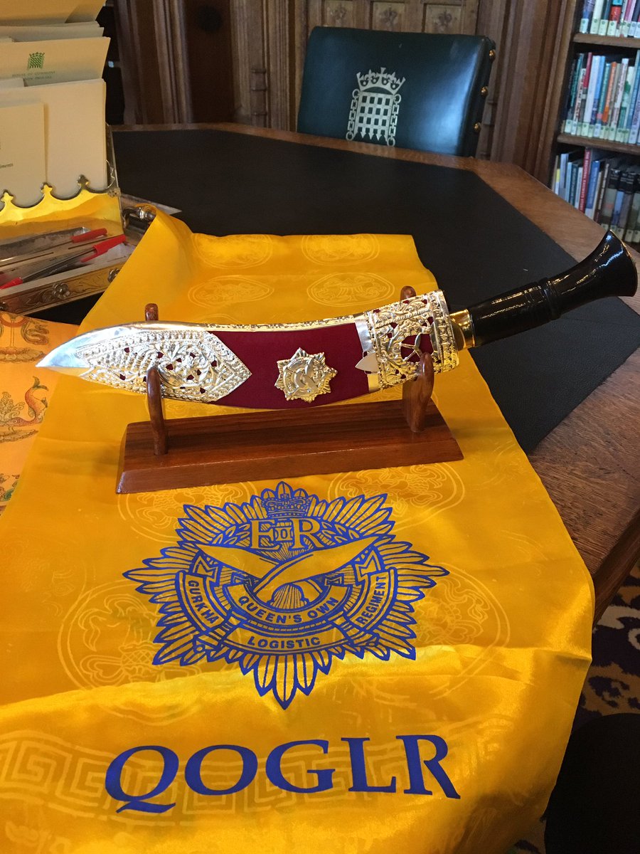 Absolutely honoured to receive a Kukri from #Aldershot Queen’s Own Gurkha Logistic Reg today in Parliament - &amp; to talk about the magnificent service &amp; courage of the <a href="/Gurkha_Brigade/">Gurkha Brigade Association</a> <a href="/BritishArmy/">British Army 🇬🇧</a>