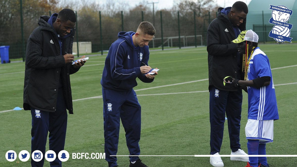 BCFC's tweet image. 😎 @MrWesleyHarding, @BezLubala and @CharliieLakin took time out to join in with the Blues Community Trust Disability team’s training session yesterday as part of the EFL’s Day of Disabilities. ⚽️

#BCFC