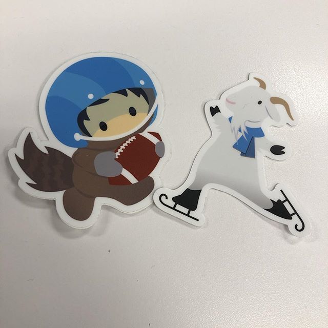 mikemartin__c's tweet photo. My favorote part of breakfast in @salesforce Tower Indy? New stickers! Football Astro! #salesforcetower #ispysalesforcetower #salesforcetowerindy https://t.co/LdwgnqJbqs https://t.co/NRzsvX803l