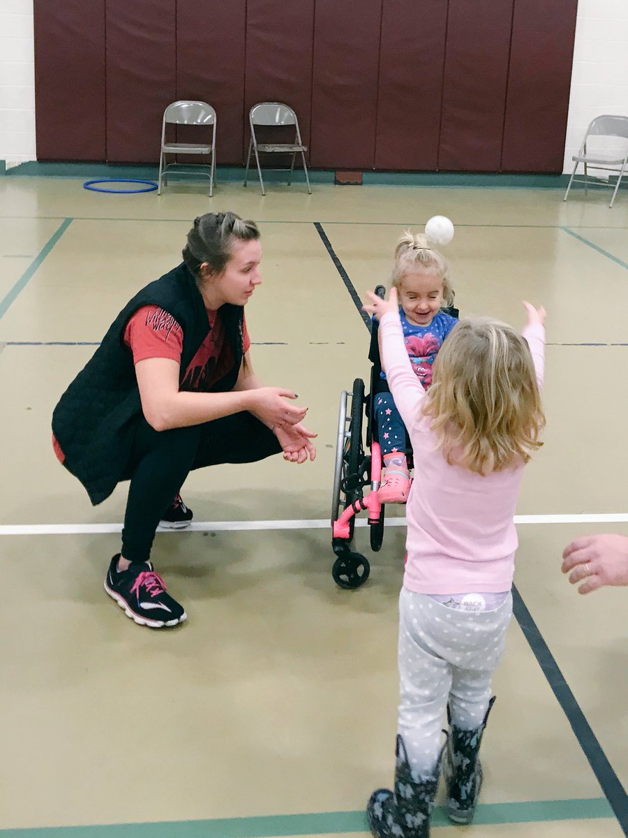 JV player, Rachel Chesar, spends extra time working with the Miracle League at the YMCA.