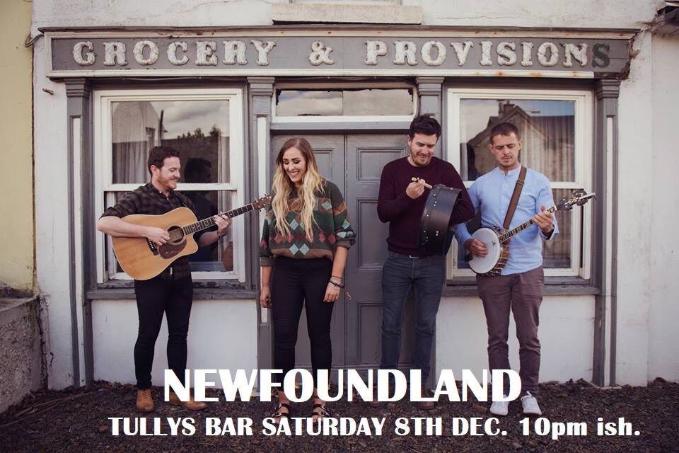 TullysWaterford's tweet image. Great new music lovers.

@newfoundlandIE play the bar this Saturday night from 10pm ish. 

Free in as always, get down early for a good spot.