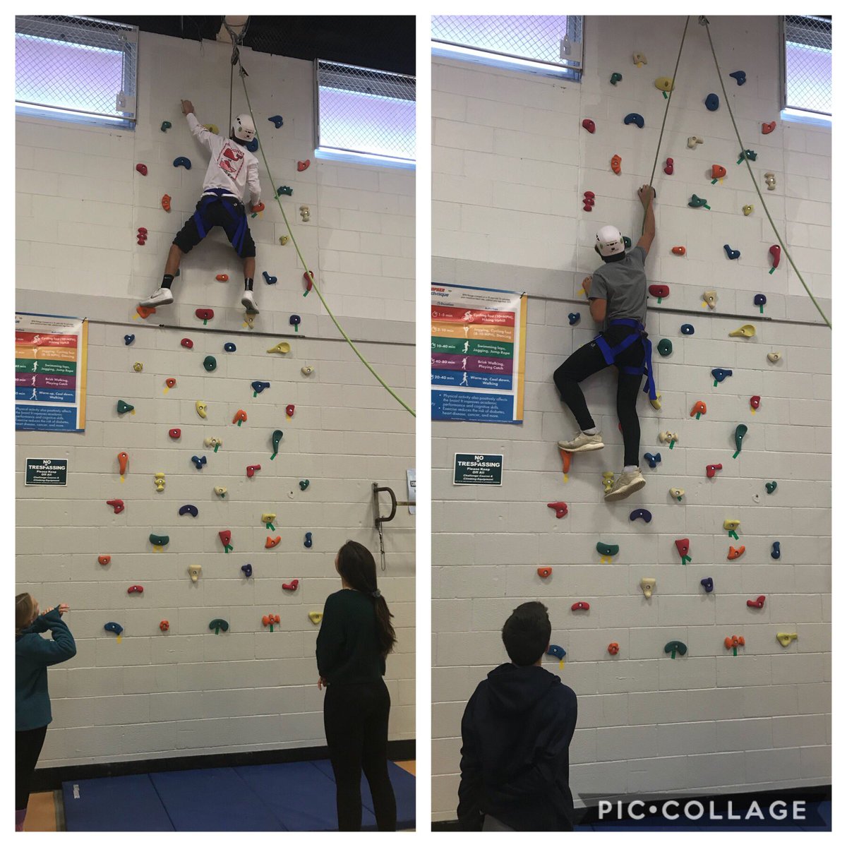 MEEttore's tweet photo. Always great to see 8th Ss accepting challenges with the climbing wall.  Great job Matt and Alex!!  #MBSpride #confidencecounts #ChallengeAccepted https://t.co/DMPSYFpjUV