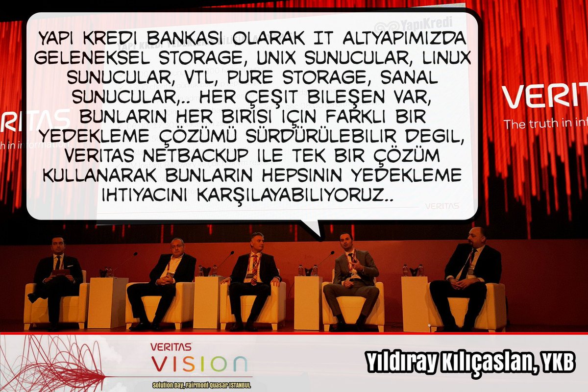 aribashak's tweet photo. "çok farklı IT bileşenleri için tek bir yedekleme çözümünün varlığı bizim için paha biçilemez.." diyor @YapiKredi Bankası'ndan Yıldıray Bey #dataprotection #backup #netbackup #infrastructure @veritastechllc https://t.co/WLUCcamKEb