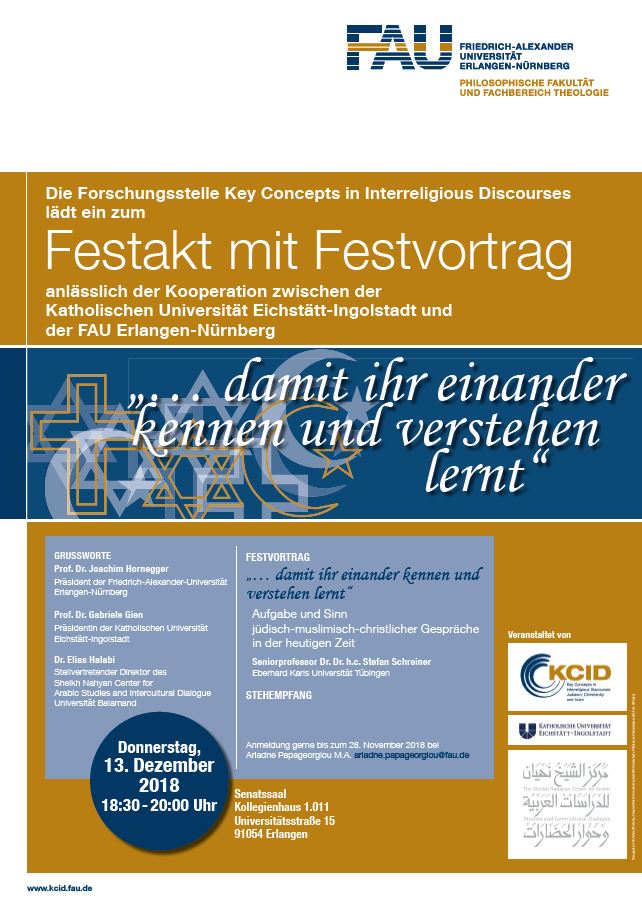 BaFID_FAU's tweet photo. Kommt zu unserem spannenden Vortrag an der @UniFAU von Prof. Dr. Dr. h.c. Stefan Schreiner (@uni_tue) "Aufgabe und Sinn jüdisch-muslimisch-christlicher Gespräche in der heutigen Zeit" https://t.co/ShXg4DUC4K #Judentum #Christentum #Islam #interreligioeserDialog https://t.co/4RGiilv49p