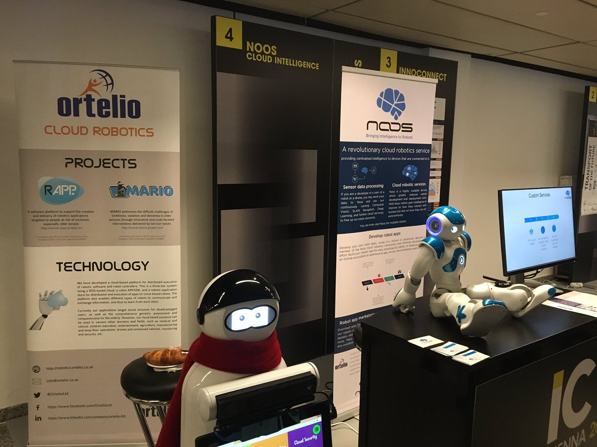 NoosWare's tweet image. We are ready! Come and visit us at the Innovation hall at Level 1. #ICT2018 #cloudrobotics #robotics