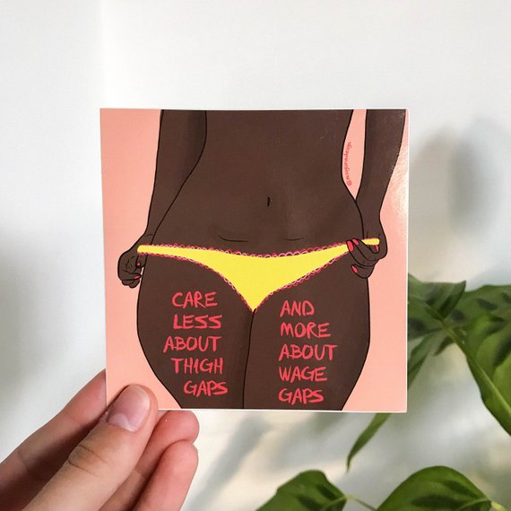 the_female_lead's tweet photo. Let's Care Less About Thigh Gaps and More about Wage Gaps 👏

#TuesdayMotivation #TuesdayThoughts #EqualPay https://t.co/icabDTWgPv