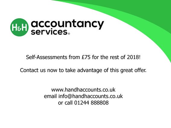 HH_Accounts's tweet photo. Self employed? Don’t get caught out by the looming 31st January self-assessment deadline, better still, take advantage of our 2018 deal before the end of December. https://t.co/n3yCdUqu88 @ThisIsWrexham @chesterbizclub #Wrexham #Chester https://t.co/ZtpV3rEiX4