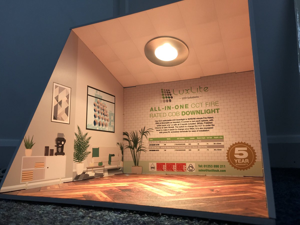 Bespoke lighting display our team have created for a lighting supplier LuxLite💡 

They will be showcasing our creation on client counters &amp; trade stands 💼 

Let us know what you think 🗣