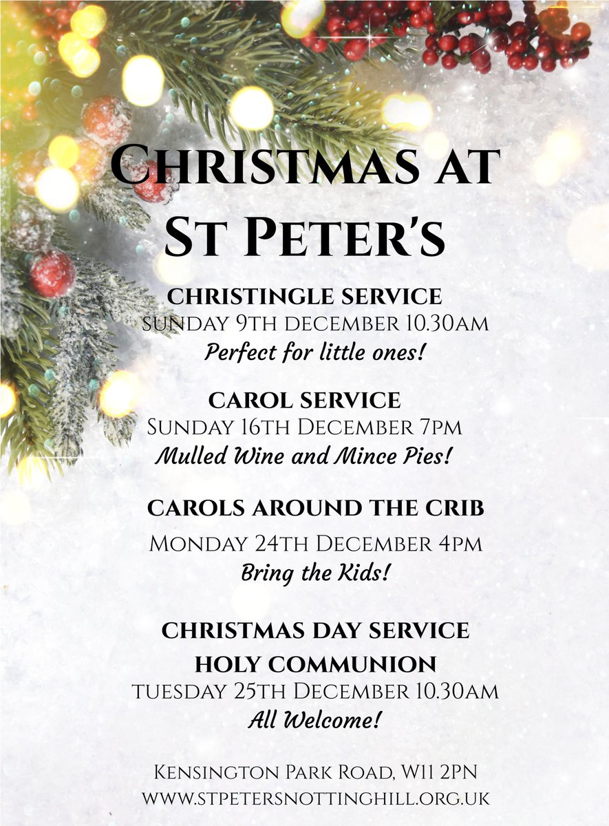 Come and join us! #stpetersnottinghill #nottinghill