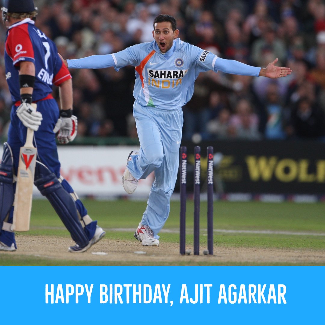 Happy birthday to u former Indian cricket fast bowler Ajit Agarkar 