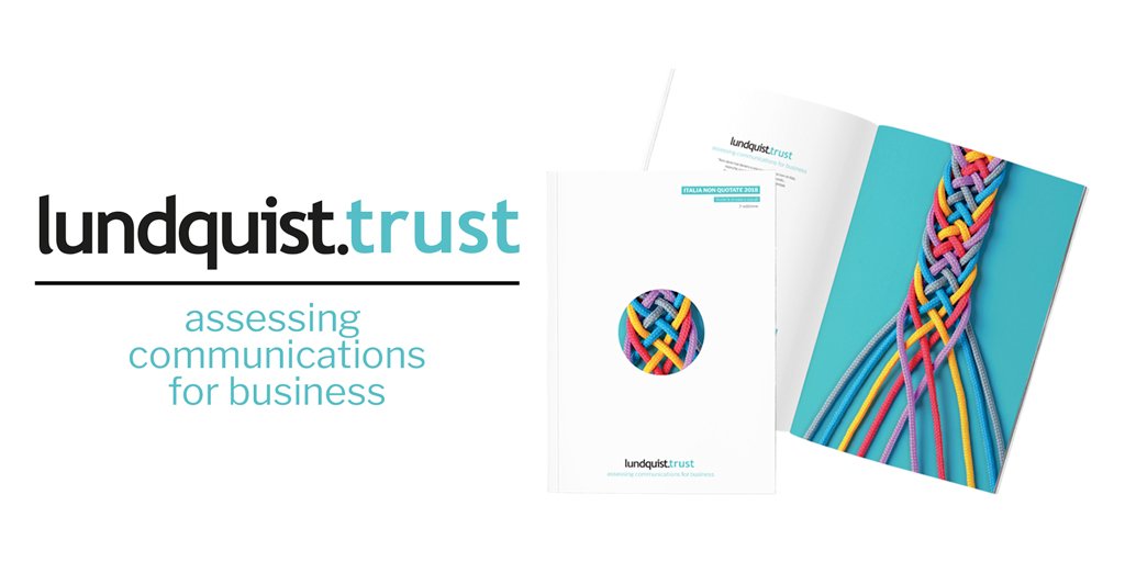 Lundquist's tweet photo. From #credibility of the corporate narrative to how companies engage with #stakeholders, in our new flagship research .trust we look at how the most important non-listed companies in #Italy approach #digital #comms today. #dottrust See what we found: https://t.co/M4y1iVKgEE https://t.co/CmG4cRiOFX
