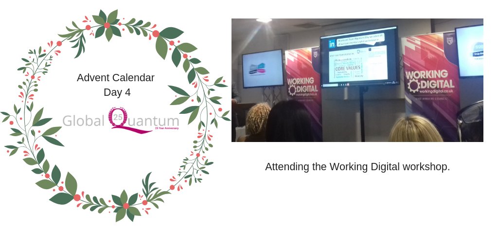 Global_Quantum's tweet photo. The Working Digital workshops provided 2 evenings of very informative and interesting guest speakers. We will definitely be attending next year. @southayrshire @nsdesign @colinkelly #Advent #workingdigital https://t.co/qnMLxvF1jt