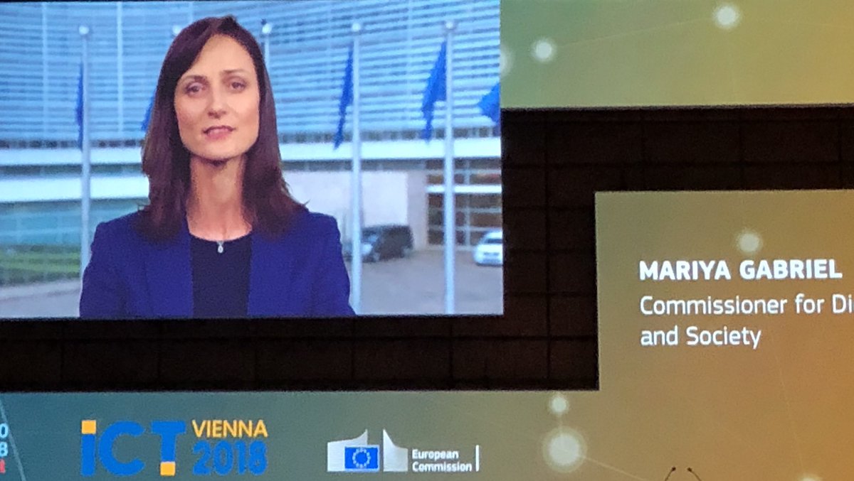Mariya Gabriel, EU Commissioner for Digital &amp; Society. Åpner #ICT2018 og snakker om satsingen Digital Europe
