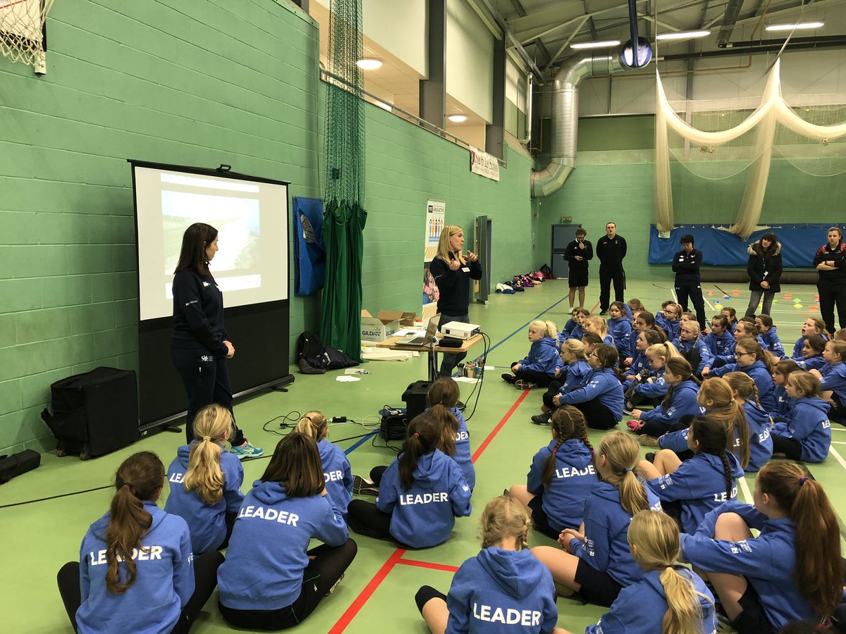 Our #girlsactive camp opening with an inspiring athlete <a href="/nolli15/">Danielle (Nolli) Waterman</a> telling students about ‘working against the odds’ #care2lead <a href="/KingEdVIsport/">King Edward VI Sport</a> <a href="/southleeschool/">South Lee Prep School & Nursery</a>