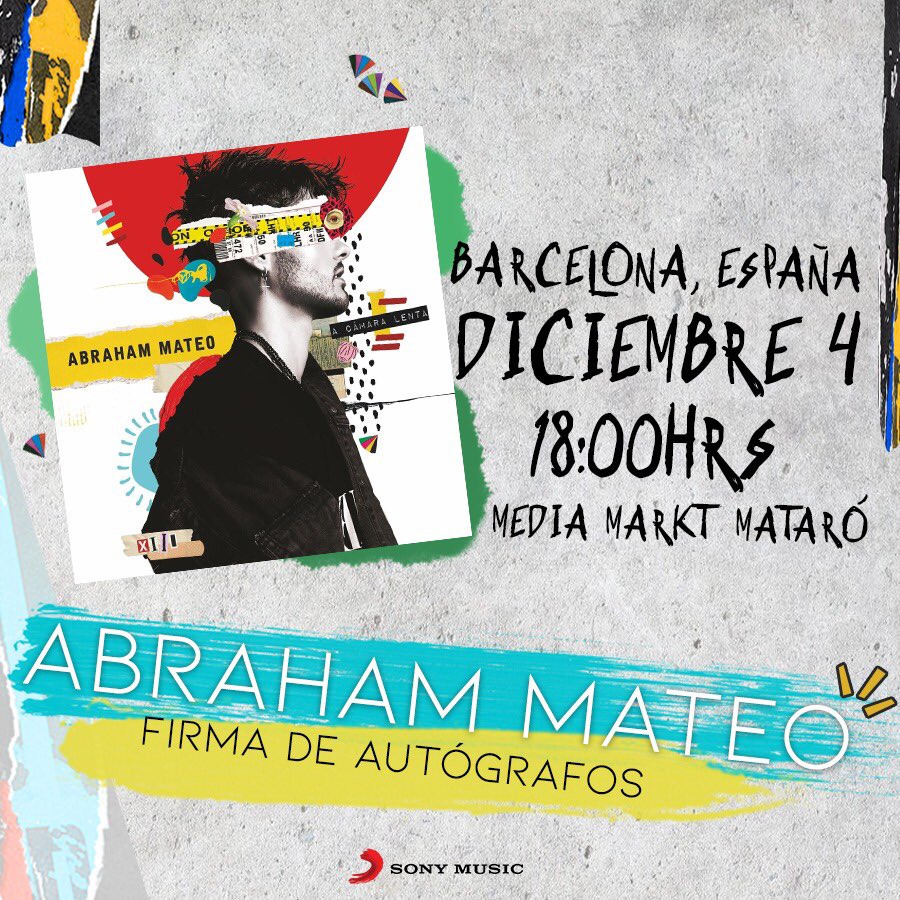 Ansioso por veros #Barcelona! Os espero a las 18hrs en el Media Markt de Mataró para firmar todos vuestros discos de #ACámaraLenta 💥