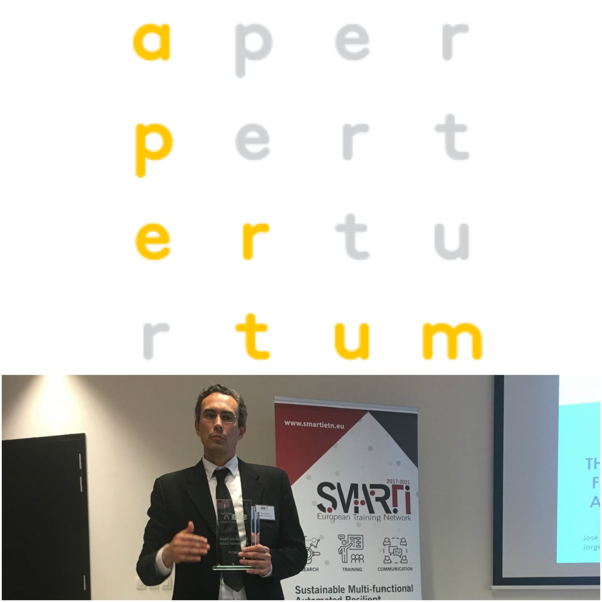 stepfreeApertum's tweet photo. Apertum extremely pleased to announce that we received an award for “Best Innovation Solution 2018” from @Smart_Transp . We are proud to work hard every day to make step-free public transportation a reality, and travelling as effortless as possible for everyone! @etelatar_world https://t.co/y3K9KP9dFj
