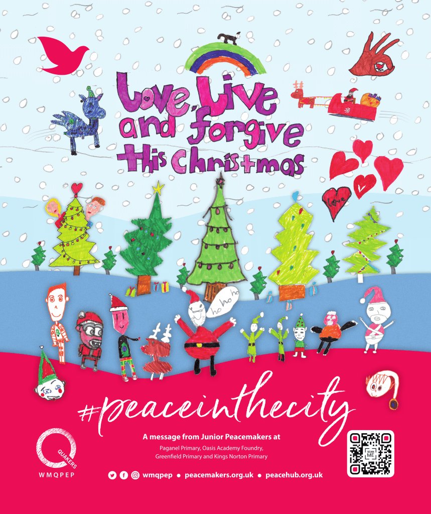 Love, Live and Forgive this Christmas - the message from Junior Peacemakers this festive season.
Look out for the poster on Brum buses from 10th Dec!
#peaceinthecity peacehub.org.uk/news/2018/12/0…
