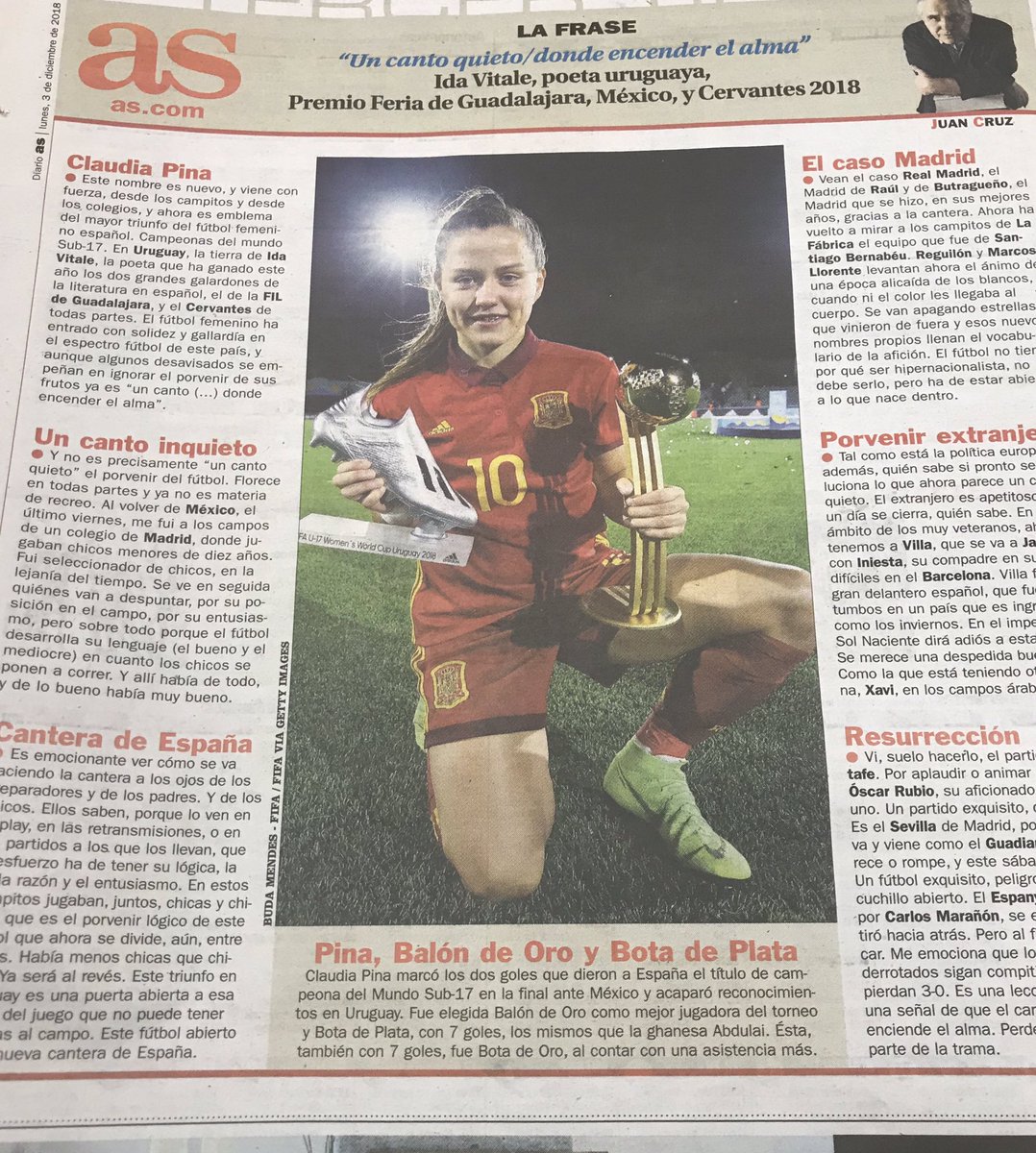 Y ésta la mejor contraportada del @diarioas 👏🏼👏🏼👏🏼
#campeonísimas🏆🌎