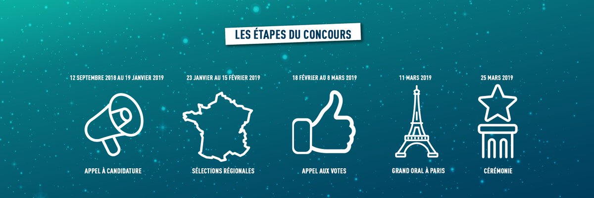 [#10000STARTUPS] 🚀
SAISON 7 ÉPISODE 1 - APPEL A CANDIDATURE
En partenariat avec <a href="/LaTribune/">La Tribune</a> <a href="/LaTribuneEvents/">La Tribune Evénements</a> ; 
Vous êtes entrepreneur et vous avez un projet qui va changer le monde ? Candidatez dès maintenant au concours ➡️bit.ly/2NrRniF  
#startup #concours