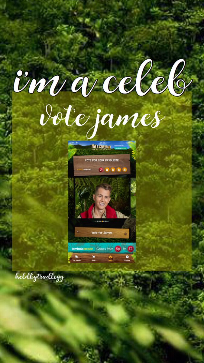 __megsmith's tweet photo. @TheVampsJames this is what i put on my instagram story every night, i summarise what james did in the episode for international fans and remind people to vote, even if they don’t watch it💚 #KeepJamesIn #TeamJames #VoteForJames #Imaceleb @JoeManager @TheVampsJames https://t.co/25uuo6a4L6