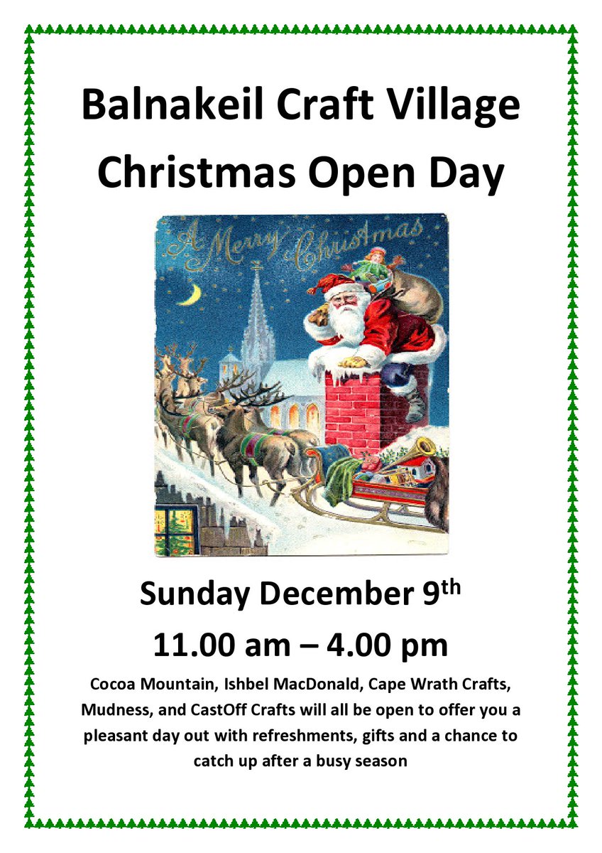#BalnakeilCraftVillage Open Day this Sunday! #handmade #craft #shoplocal