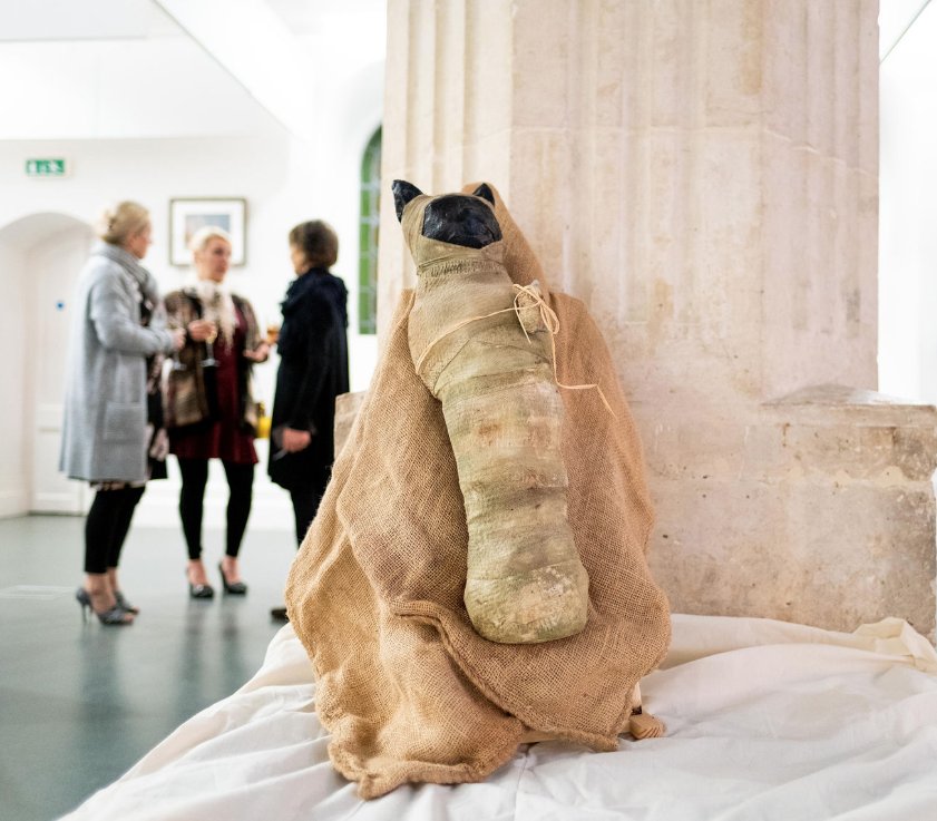 iCatCare's tweet photo. #TheCompleteCat art exhibition is in full swing.
Among the amazing artworks, the exhibition includes a fabulous piece by American artist Lois Sykes. Ra Ra, son of Ra is beautifully crafted cat mummy.
To find out more and to view the online gallery visit https://t.co/kHo0RjYKuY https://t.co/dAtpRMLB5p