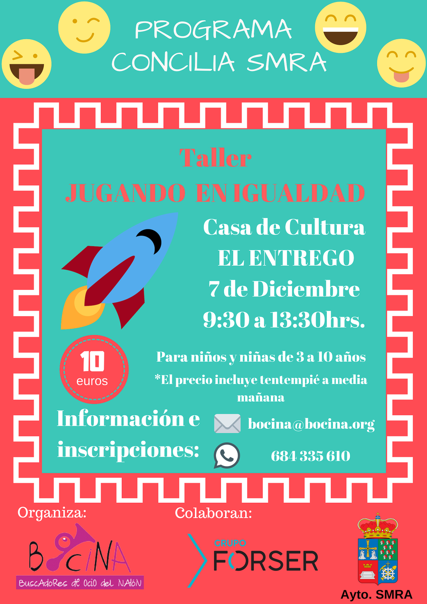 BOciNalon's tweet photo. 👉JUGANDO EN IGUALDAD👈

Os traemos un nuevo taller para este viernes ¿quieres apuntarte? 

¡Corre que las plazas vuelan! 🤸‍♀️

¡Ponte en contacto con nosotr@s! https://t.co/KQGVMErqYl