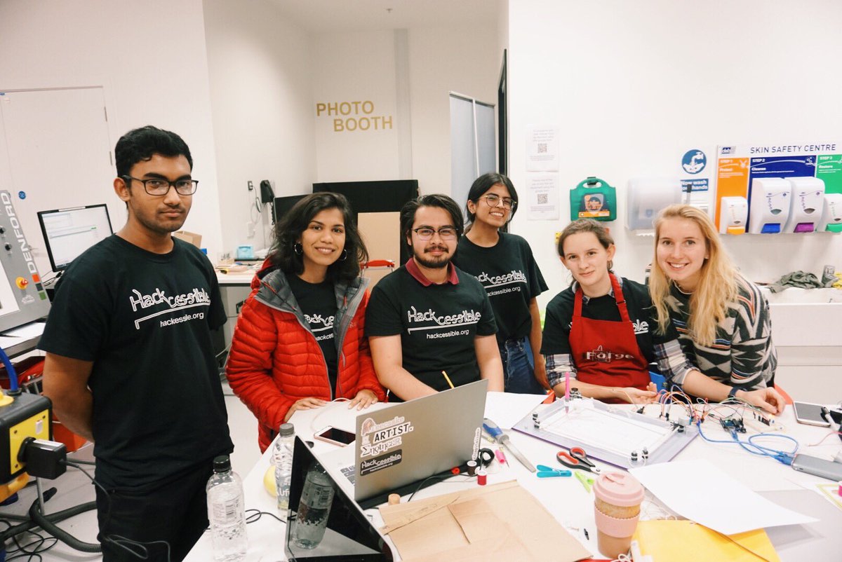 tahiraresalat's tweet photo. So delighted to have participated in the inaugural @hackcessible18 at @sheffielduni.
Our team created an automated button operated sketchboard for Ellen, a 31 year woman with cerebral palsy and spastic quadriplegia.
#BigLifeHack #AssistiveTechnology https://t.co/Nj5Z2qADFj