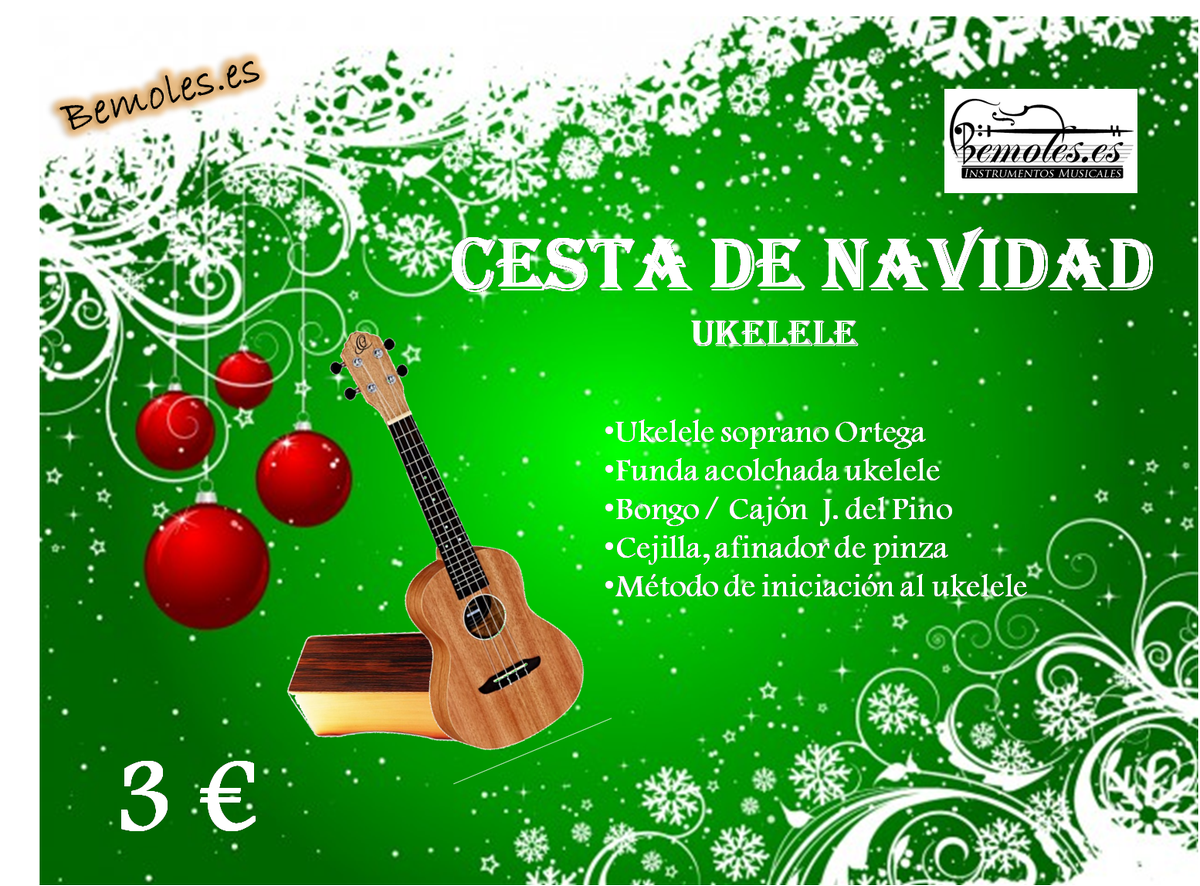 Cestas de Navidad cargadas de instrumentos !!!!!! Guitarras, Cajones, Ukeleles, Cornetas, etc pueden ser tuyas por 3€ entre en el siguiente enlace y coge tu numero. bemoles.es/index.php?id_c…