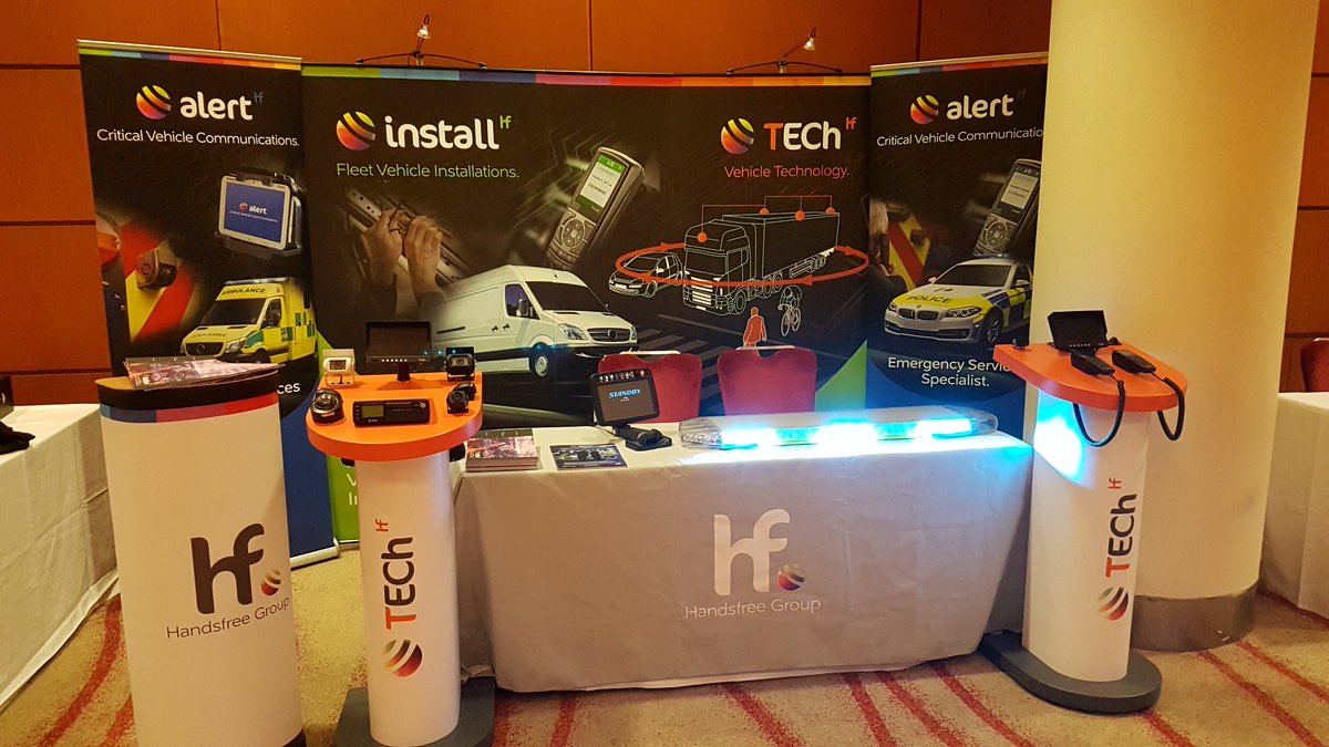 HandsfreeGroup's tweet photo. We are excited to be exhibiting at the Blue Light Innovation Conference today. Come along to our stand to learn more about the latest Technology in fleet vehicle installations #EmergencyServices #BLI2018 #Alert @BlueLightInnov  @pei_tel https://t.co/G4XcUZBb5q