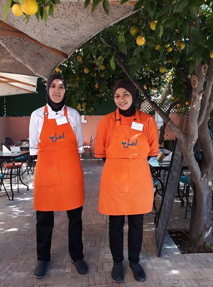 Our trainees Nacira and Fatima are happy to serve you #deliciousfood at our philantropic #restaurant in Gueliz.
#nonprofit #philanthropy #goodfood