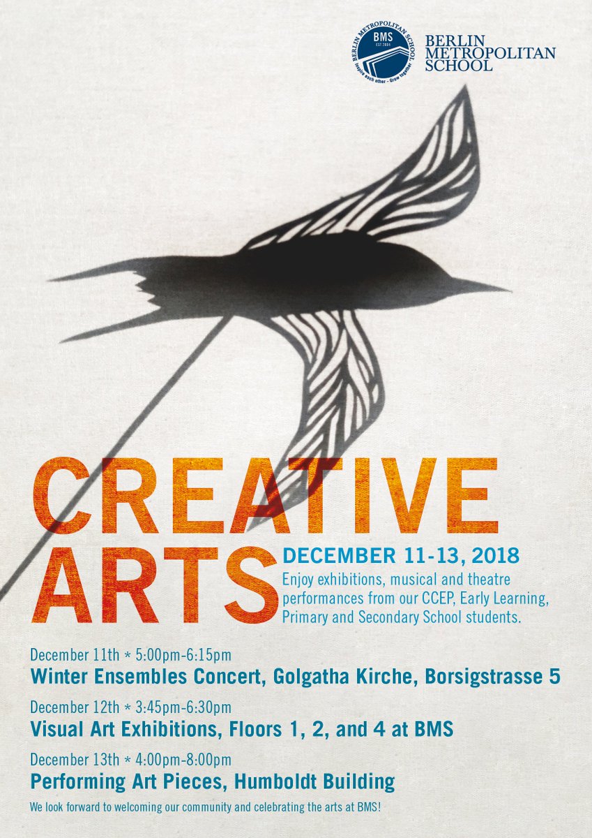 JenOFee's tweet photo. Looking forward to the @BMSPrimary @BMSSecondary #BMSCreativeArts Week! Lots of wonderful #art work and performances to come! @MsEichvalds @fumikonatalie @manganroom402 #BMSInspire #arted https://t.co/252dTGEYt7