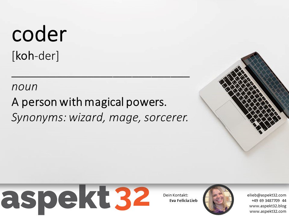 EliebEva's tweet photo. What is a coder? #coder #aspekt32 https://t.co/A25Pq9qCPR