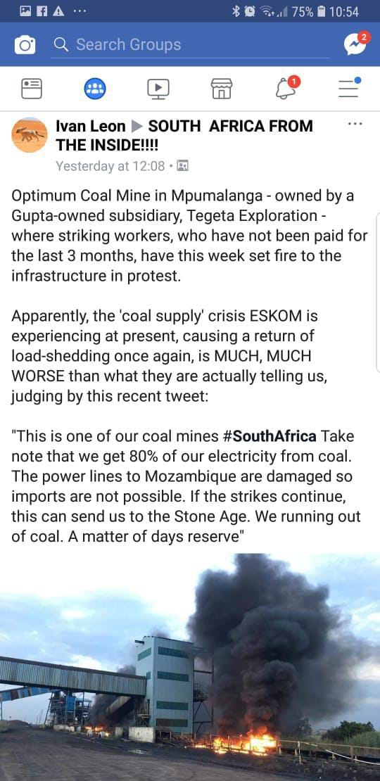 magicdan60's tweet photo. #SouthAfrican looming disaster....
These are the problems the #ANC ruling party is creating with their useless Parastatals, #GuptaRaid & #Eskom.
These people are so incompetent, chaotic and dangerous.
What a frustration. 😡⚡😳
Vote them out in 2019❎ https://t.co/ZE08ZKakMX