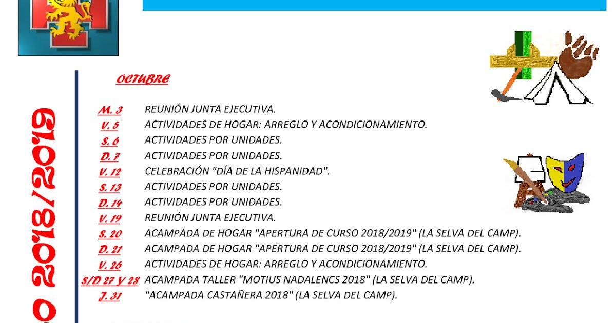 ojereus's tweet photo. CALENDARIO ACTIVIDADES 1º TRIMES. CURSO 2018/2019 https://t.co/vNWpJQGdVG https://t.co/mWQR54ZwoP