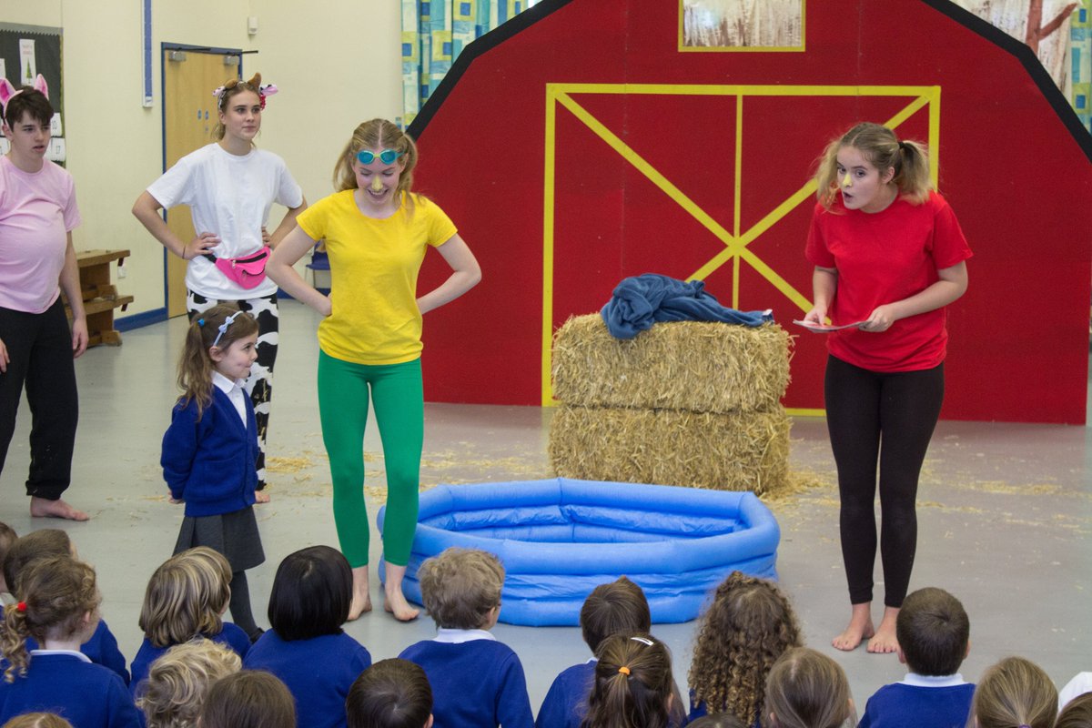 BradfieldCol's tweet photo. Stop two of the What the Ladybird Heard Christmas Tour took our pupils to Bradfield Primary. We hope you enjoyed the show! #bradfielddrama https://t.co/6tT7xdSgjo