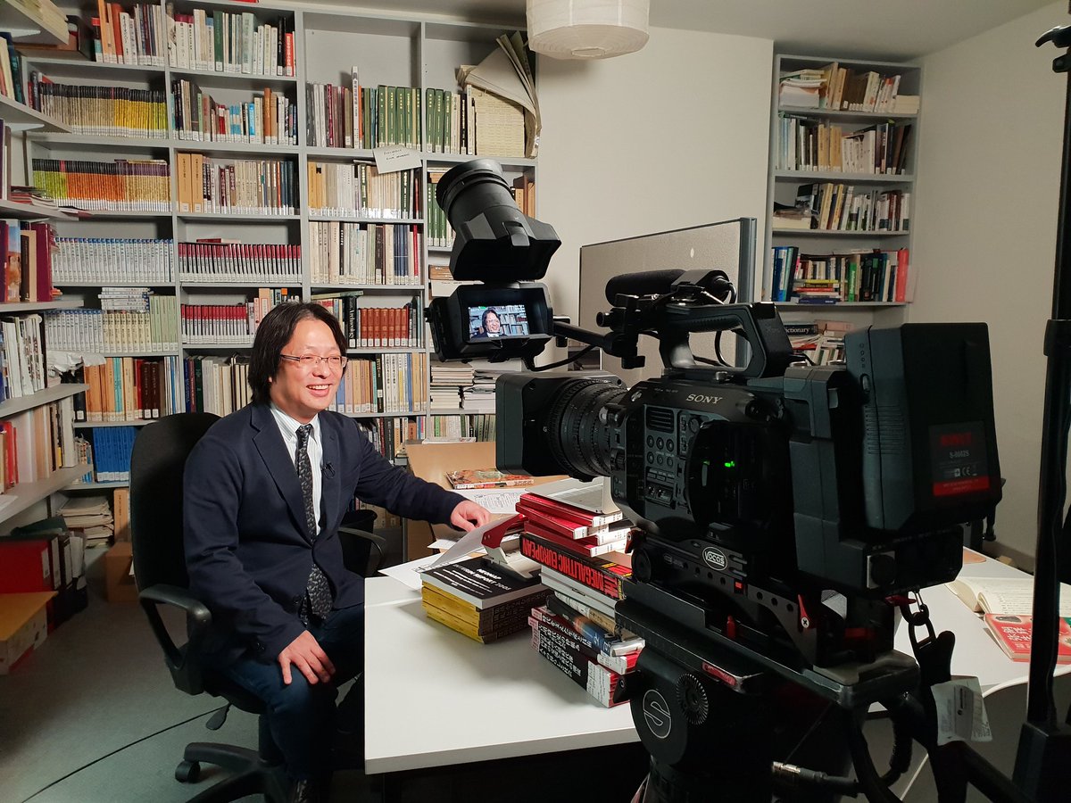SISJAC_UK's tweet photo. We have a crew from @nhk here today to interview Dr Junzo Uchiyama @JfUchiyama #sisjac #tvstar #archaeology https://t.co/noGMHajOlo