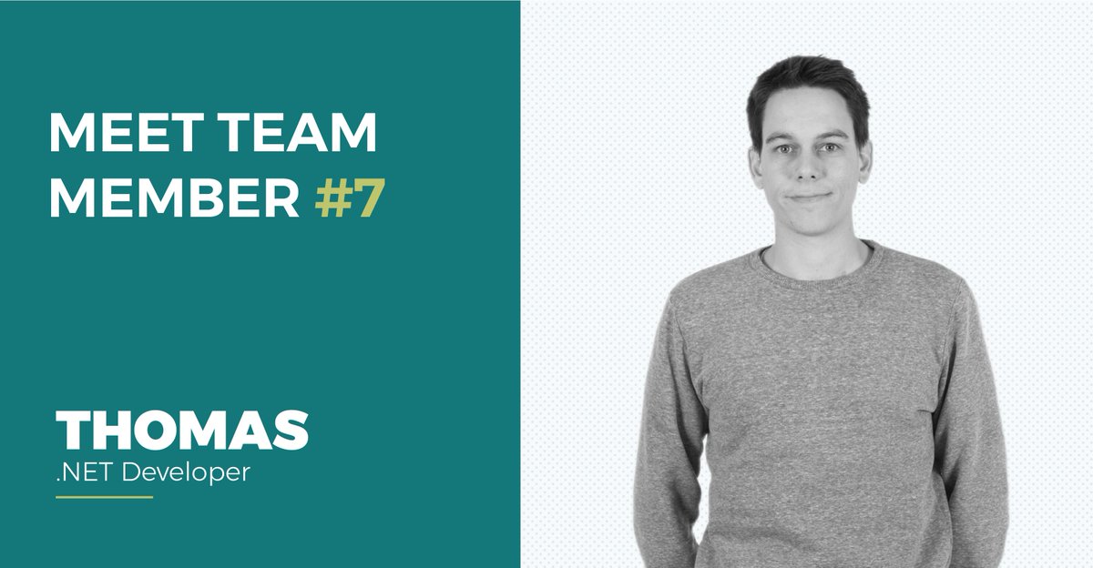 CodeKickBE's tweet photo. Meet team member #7: Thomas, .NET developer

Thomas staat in voor de ontwikkeling en verbetering van modules voor onze BLOX-software 👨‍💻 https://t.co/AmH00iSzpm