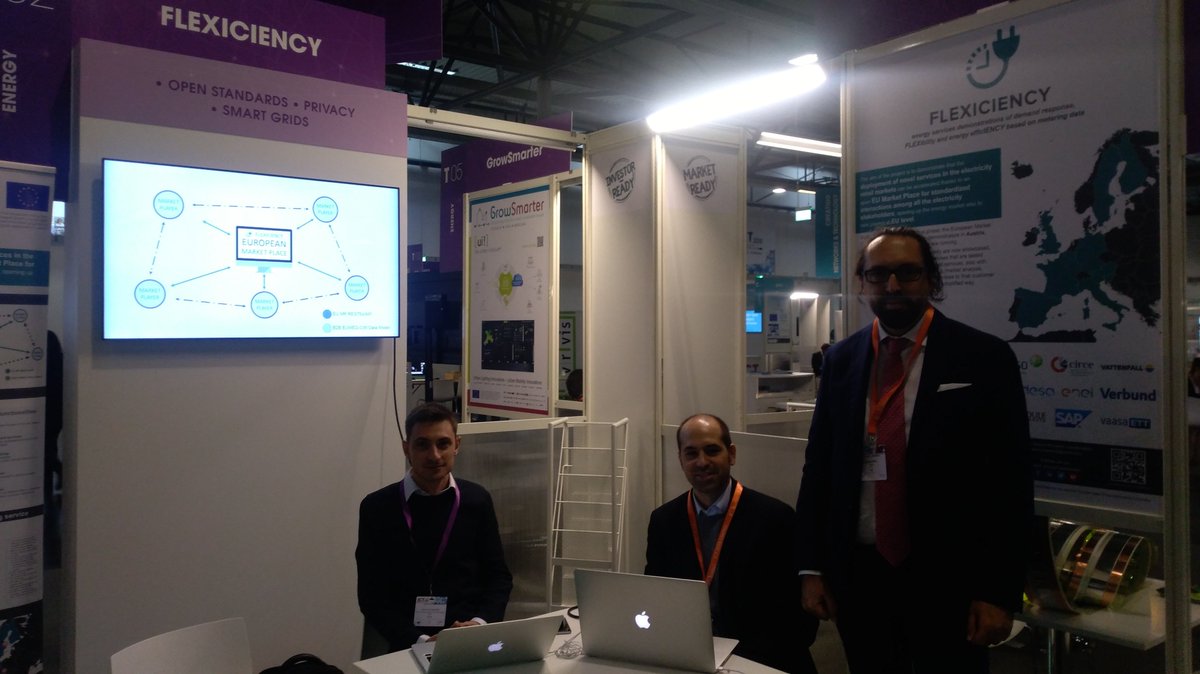 cinea_eu's tweet photo. The #H2020Energy project FLEXICIENCY is also at #ICT2018 ▶️Pay them a visit at Hall X4 to learn about flexibility &amp; energy efficiency based on metering data https://t.co/cRD66k6cNi https://t.co/VV9dAGEkZV