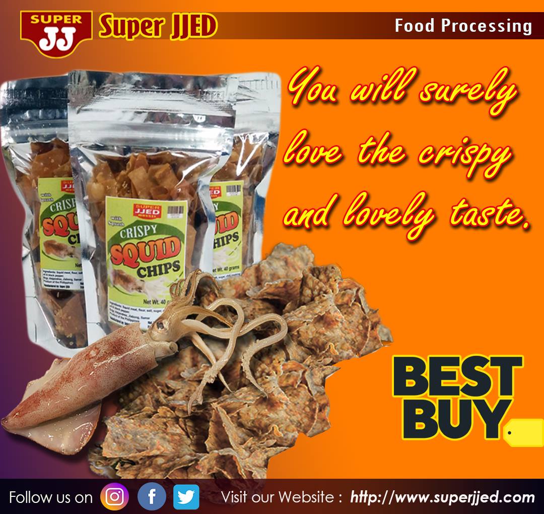 FoodJjed's tweet photo. A healthy snack for the family! Buy now!

Follow us on our social media accounts.

E-mail us at:
superjjed2003@gmail.com

Visit us on our website:
https://t.co/PWRJioUsf3 

#SuperJJEDFoodProcessing #squidchips https://t.co/Lm5fhSVXNQ