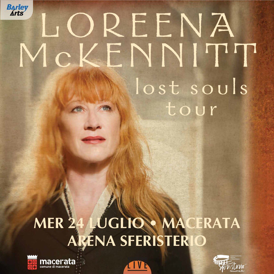 BestEventi's tweet photo. Torna in Italia con il nuovo album di inediti la cantautrice canadese Loreena McKennitt
🔜 24 luglio Arena Sferisterio #Macerata Lost Souls Tour
🎫 Biglietti online e nei punti vendita @TicketOneIT @Ciaotickets e @VivaTicket da venerdì 7 dicembre alle ore 15,00 https://t.co/KMgdL7N6KG