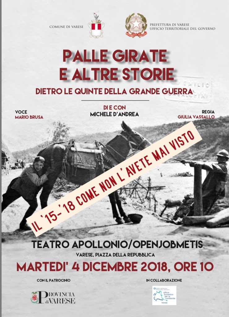 UglConsigliere's tweet photo. A #Varese in occasione del centenario della I guerra mondiale al Teatro Apollonio 
il Vice Segretario Generale @UGLNazionale #GiancarloFavoccia
 incontra il Sindaco @galimbertidav e
il Prefetto Enrico Ricci
“Disponibilità delle istituzioni 
a istituire tavoli di confronto” https://t.co/CpGoA34a7r