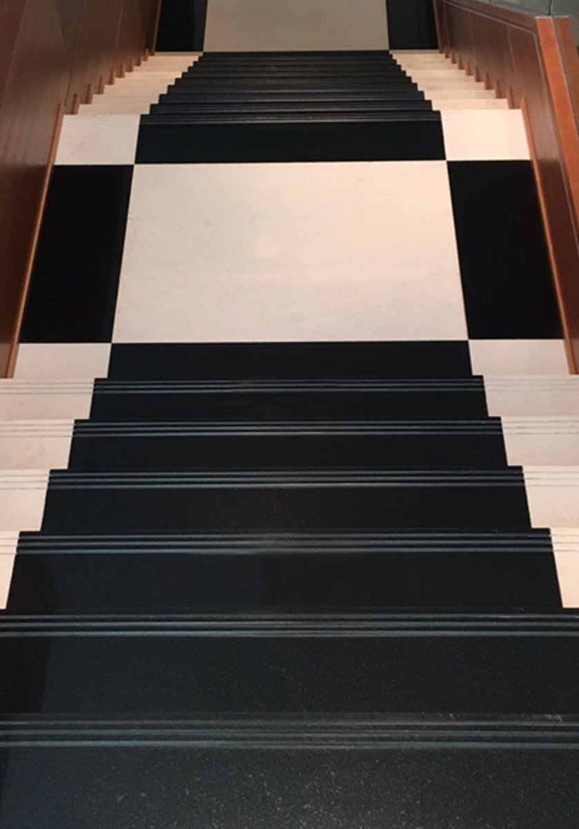 Black &amp; White. Even our stairs look like a work of Art

#ArtHotel #artwork #blackandwhite