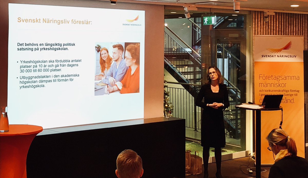 Idag presenterar <a href="/svenaringsliv/">Svenskt Näringsliv</a> nya förslag för morgondagens yrkeshögskola. Stort intresse och fullsatt seminarium. Ta del av rapporten här: svensktnaringsliv.se/fragor/matchni…